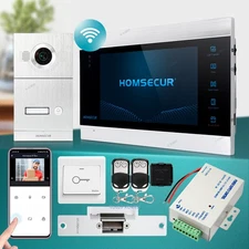 HOMSECUR 7" WIFI Video&Audio Smart Doorbell Electric Strike Lock Set Included