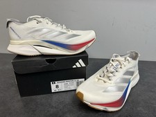 Women  s Size 8B - Adidas Adizero Boston 12 White Matte Silver Pure Ruby JI4480