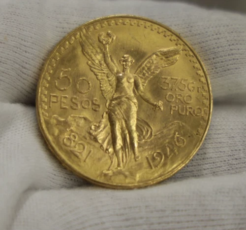 1946 Mexico 50 Pesos Gold — photo from the most recent tracked eBay sale