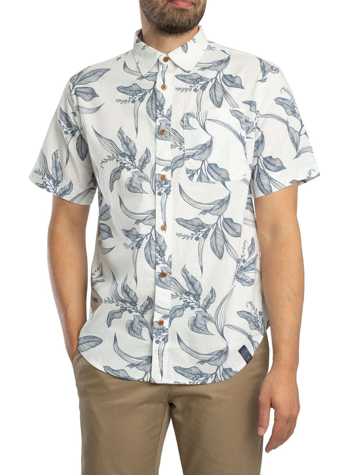 Superdry Mens Vintage Loom Short Sleeved Shirt White 13690₽
