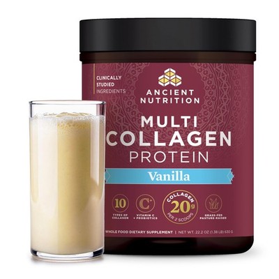 Collagen Peptides Powder Multi Protein Vitamin C Probiotics Vanilla 60 Servings