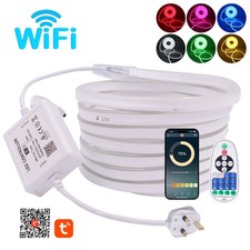 Smart WiFi & Remote Controlled LED Neon Flex Light Strip 230V Plug and Play
