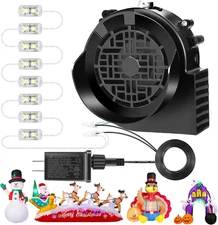 Replacement 1.5A Air Blower Fan for Inflatables, 8 Bright LED Light with Waterpr