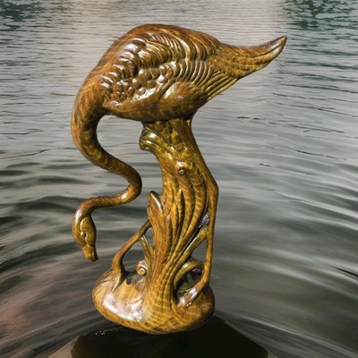 1960 s RARE California Originals Wood Hues Ceramics Mid-Century Flamingo 