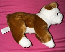 Animal Alley Bulldog Baby Puppy Light Brown White Stuffed Animal Plush Dog 10  