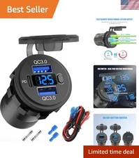 Multi-Port 12V Power Outlet with Energy Saving Switch for All Vehicles