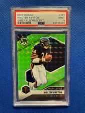 2021 Panini Mosaic Walter Payton Green Fluorescent /10 Chicago Bears #261 PSA 9
