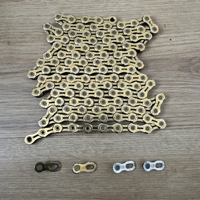KMC X10EL Extra Light Gold 10 Speed Bicycle Bike Chain 118 Links