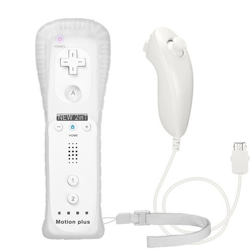 2 in 1 Built in Motion Plus Remote Controller +Nunchuck Nintendo Wii & Wii U New - Bild 5 von 8