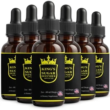 (6 Pack) King's Sugar Defender Drops -Premium Blood Health Support Formula