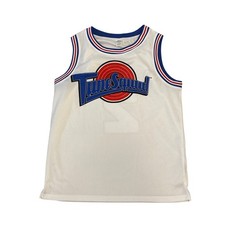 Space Jam Tune Squad Daffy Duck 2 basketball Jersey sz L stitched embroidered