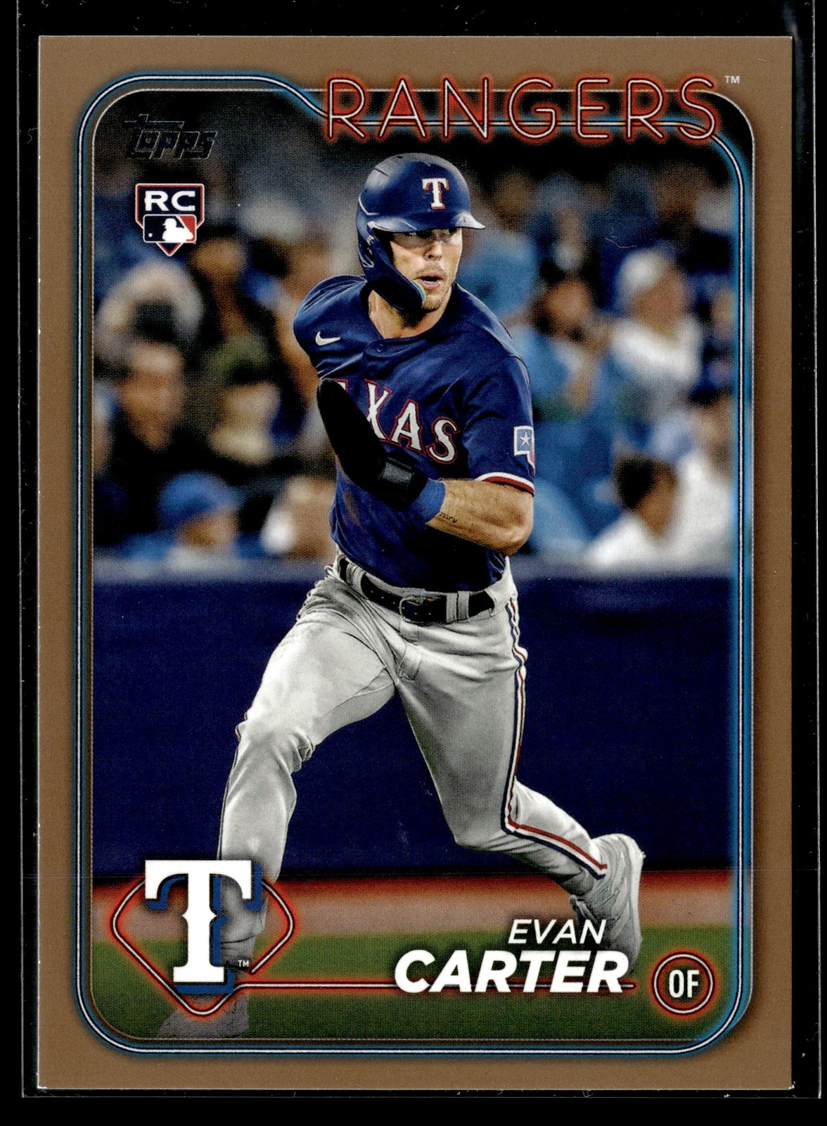 Evan Carter #/2024 RC - 2024 Topps Gold Border Parallel Rookie #280 Rangers