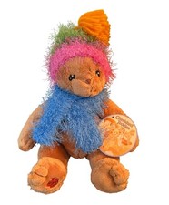 Cherished Teddies Vintage 2002 Plush Bear Enesco Commonwealth Fuzzy Scarf Hat