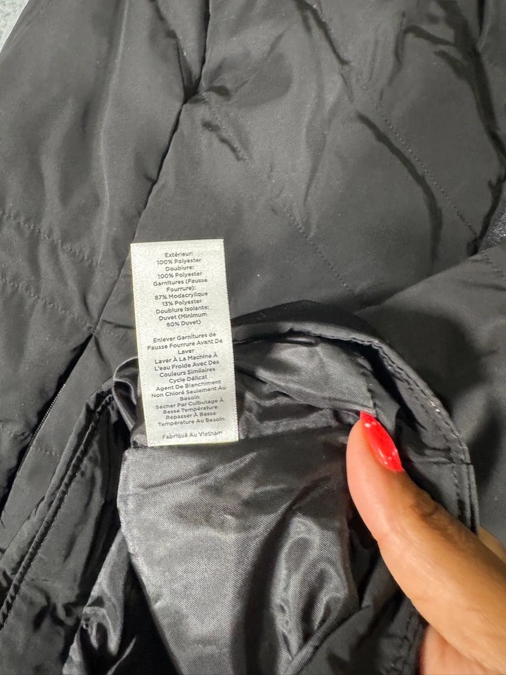Talbots Vest Women 1X Black Quilted Puffer Full Zip Outdoor Winter Cozy Down NWT - Image 4 of 4