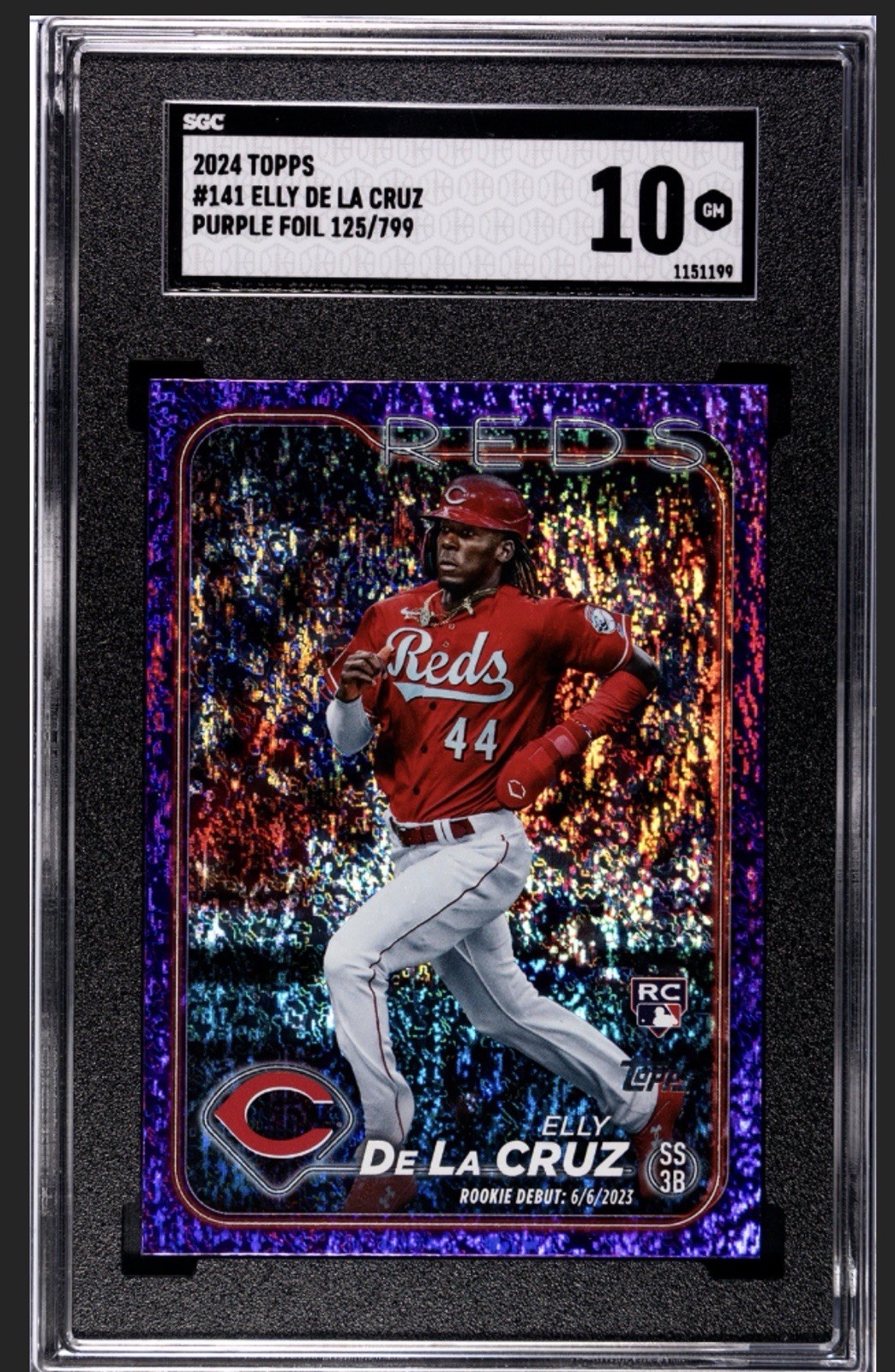 2024 Topps Update-Rookie Debut Elly De La Cruz #US350 Purple Holo Foil /799 (RC)