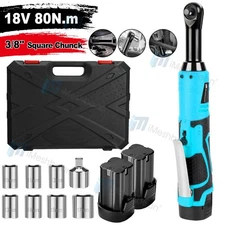 18V Extended Cordless Ratchet Wrench 3/8" 59 ft-lbs (80 N.m) 550 RPM 2 Battery