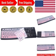 Ultra Thin Silicone Keyboard Cover in Gradient Pink for Logitech K120  MK120