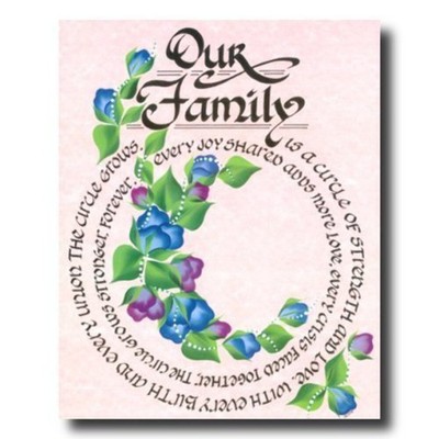 Motivational Family Motto Circle Of Strength Poem Wall Picture 16x20 Art Print