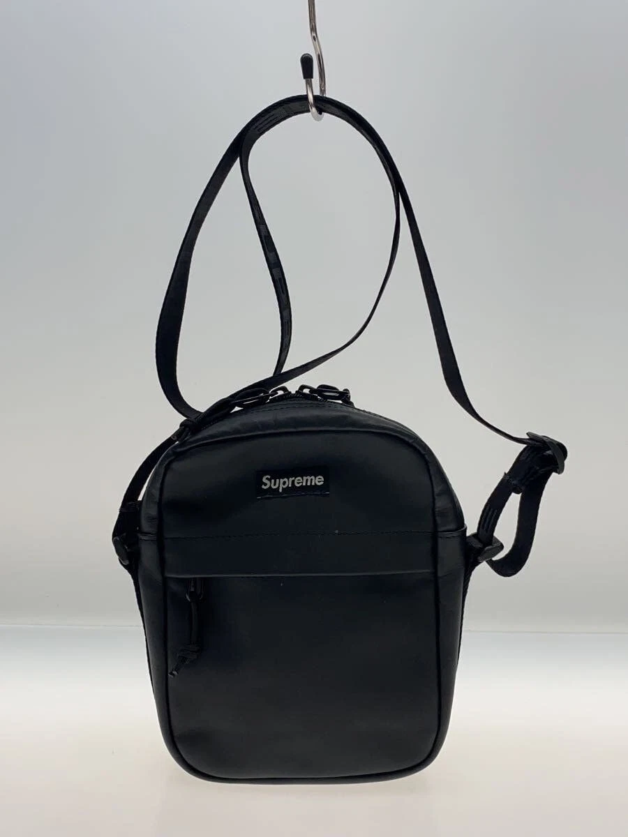 Sac bandoulière Supreme cuir noir FW23 occasion
