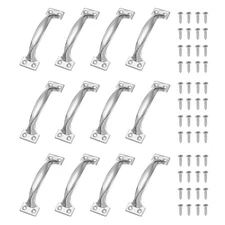12 Pcs Door Handles, 4.7" Hardware Handle Pull with Screw, Silver