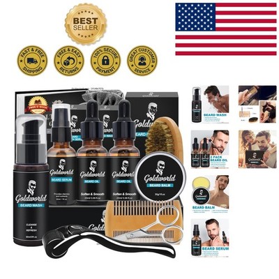 Essential Beard Grooming Bundle: Shampoo, Oil, Balm, Scissors & Guide Book
