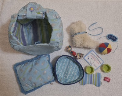 American Girl Doll Coconut Dog & Carrier - Vintage