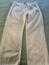 BDG Urban Outfitters Kayla Low Rider Jeans White Size 30 w 32 L New