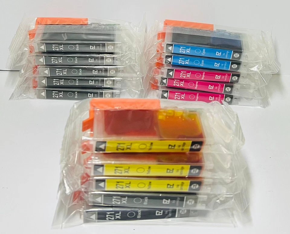  EZInk 270 271XL Compatible Ink Cartridges; Black Yellow Cyan Magenta  Pack 15 - Image 2 of 2
