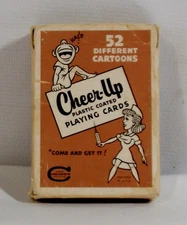 Vintage 1950's "Cheer Up" Playing Cards Creative Playing Card Co #604