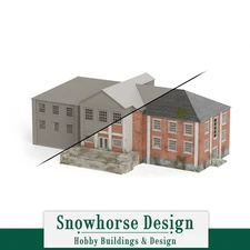 Administration Building (Unpainted) | Military Collection (HO/N Scale)