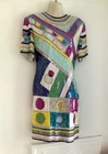 Vintage Silk Sequin Embellished Dress, UK Size 8-10 Lined Handmade