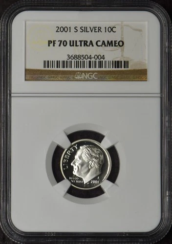 2001-S Roosevelt Silver Dime - NGC PF70 Ultra Cameo - ✪COINGIANTS✪