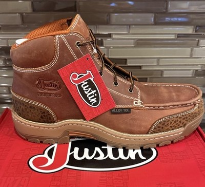 Justin Men's SE253 Corbett 5'' Barley Brown Alloy Toe 13 M Waterproof Work Boot