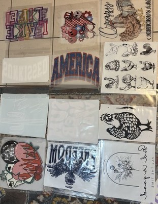 Dtf And Screen Print Transfer Lot Of 111