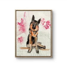 11 x 14 German Shepherd EXPRESSIONISM ORIGINAL HANDMADE-SIGNED COLORFUL ART