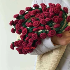 Handmade DIY Bouquet Blanket Material Package, Crochet Lily Of The Valley Rose
