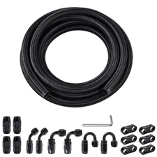 Fuel Line Kit AN10 10FT CPE Braided Nylon Fuel Line Kit & 10 Hose End Fitting