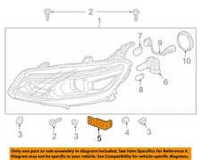 GM OEM 16-24 Malibu Headlamp Components-Headlamp Assy Lower Bracket 23127425
