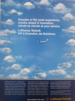 3/2005 PUB LUFTHANSA TECHNIK VIP & EXECUTIVE JET SOLUTIONS ORIGINAL AD