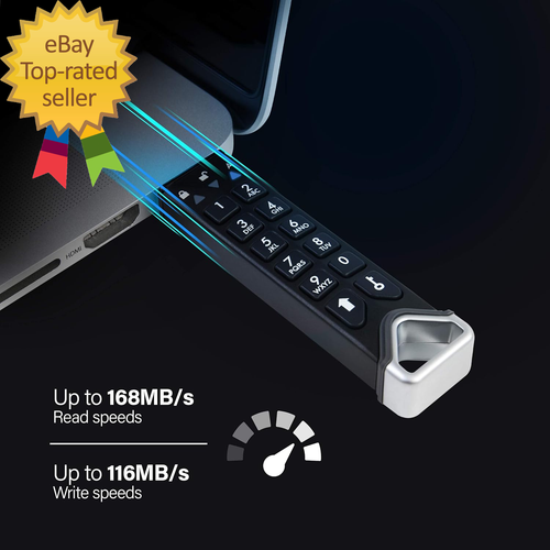 Datashur PRO2 128 GB Secure Flash Drive FIPS 140-2 Level 3 Certified Password - Picture 2 of 7
