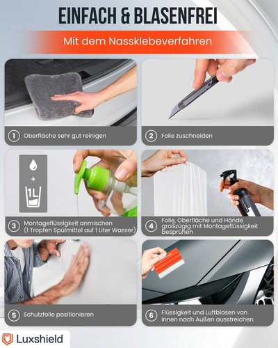 Universal Lackschutzfolie 12x200cm - Transparent Matt - Auto, Fahrrad, Motorrad - Picture 5 of 9