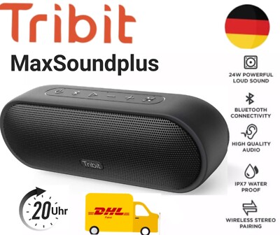 Bluetooth Lautsprecher Tragbar MaxSound Plus 20 St Spielzeit Tribit NEU.