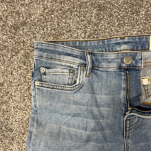 All Saints Mens Jeans Distressed Slim Skinny Light Blue Washed Stretch W29 L30 - Picture 11 of 12