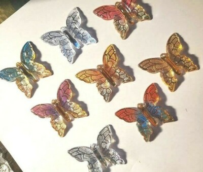 CraftBuddyUS Two Tone Decorative Embellishments - BUTTERFLIES, 80 count
