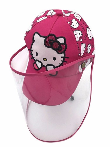 Saliva Protective Spider man Kitty Baseball Cap Kid Detachable Face Shield Hat - Picture 16 of 17