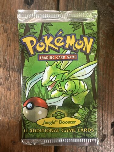 Pokemon 1999-2000 Jungle Unlimited Booster Pack WOTC Vintage Scyther Sealed TCG - Picture 1 of 2