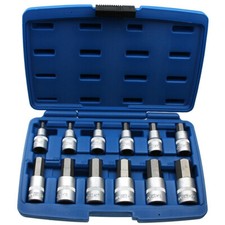 12 x Steckschl&uuml;ssel Innensechskant 1/2"-Antrieb 5-22 mm f&uuml;r INBUS&reg; Schrauben