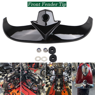 For Harley Front Fender Tip Black Softail Springer FLSTS Heritage Springer 97-UP