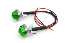 Green LED Reflector Set for Custom Harley Models