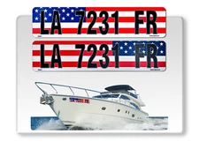 Curb-N-Sign BowBrite Boat Registration Numbers Super Reflective 2 pack
